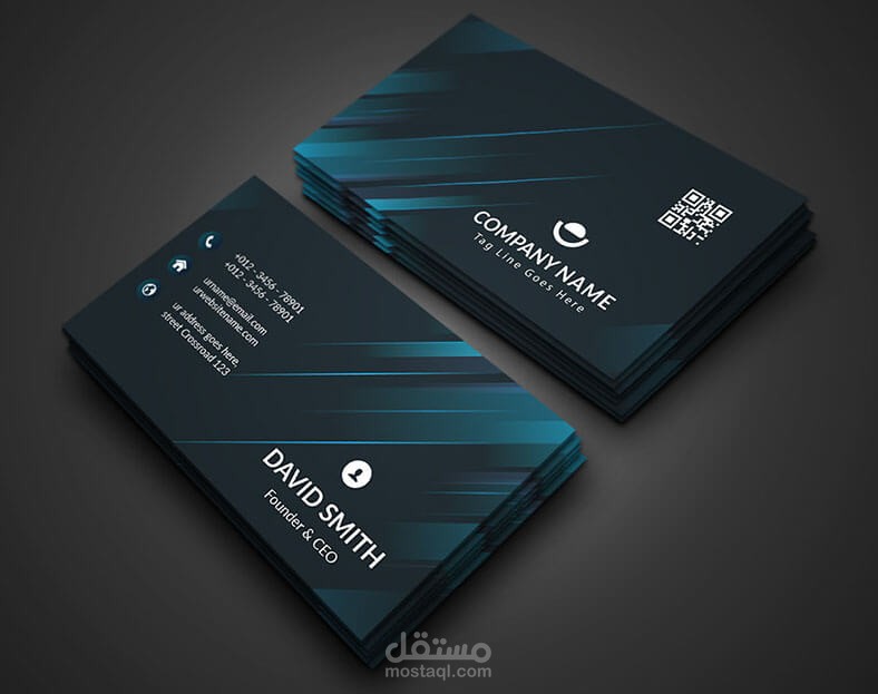 تصاميم بطاقات عمل أنيقة واحترافية