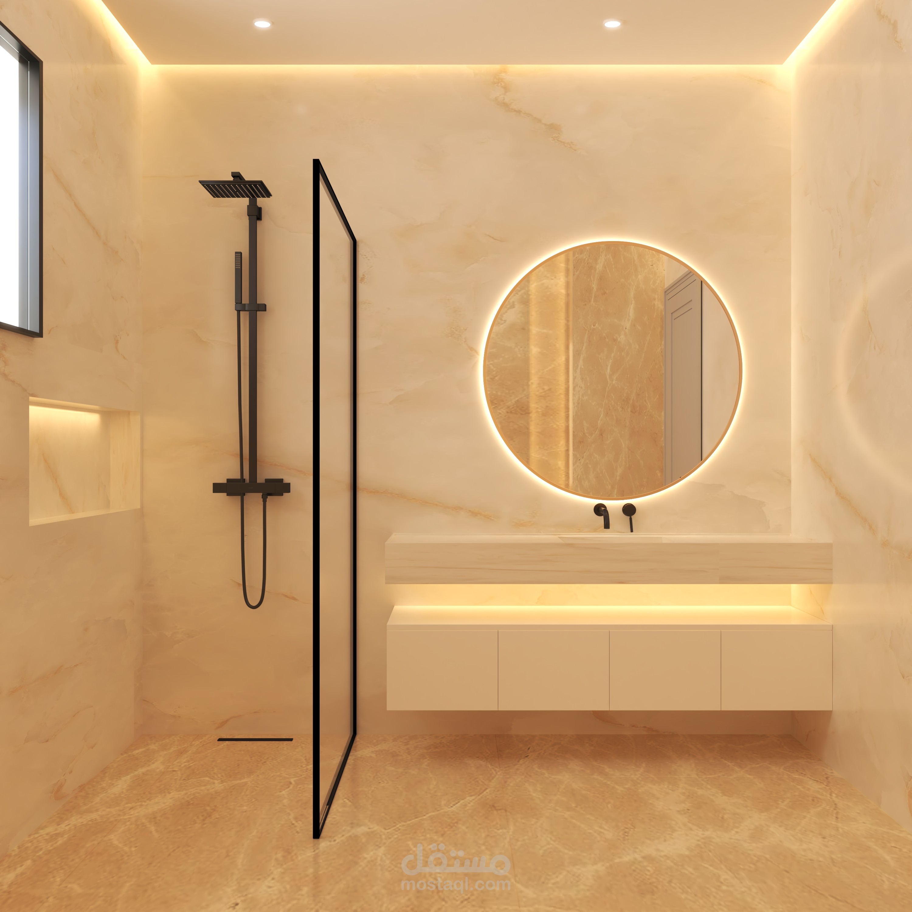 تصميم داخلى لمطبخ و حمام
