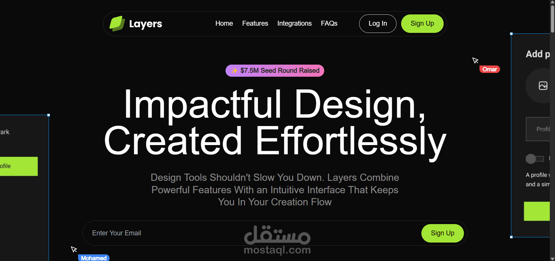 Dark SaaS Landing Page