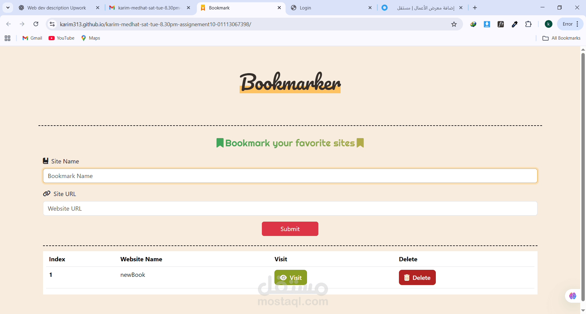 Bookmarks