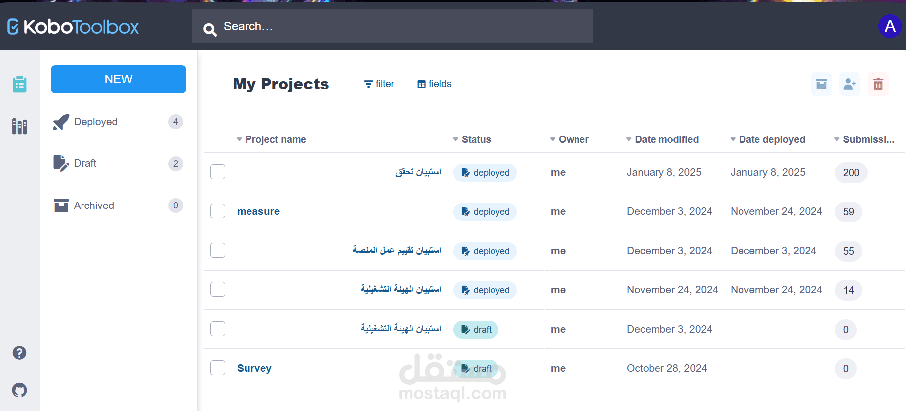 تصميم استبيانات رقمية باستخدام منصة Kobo Toolbox