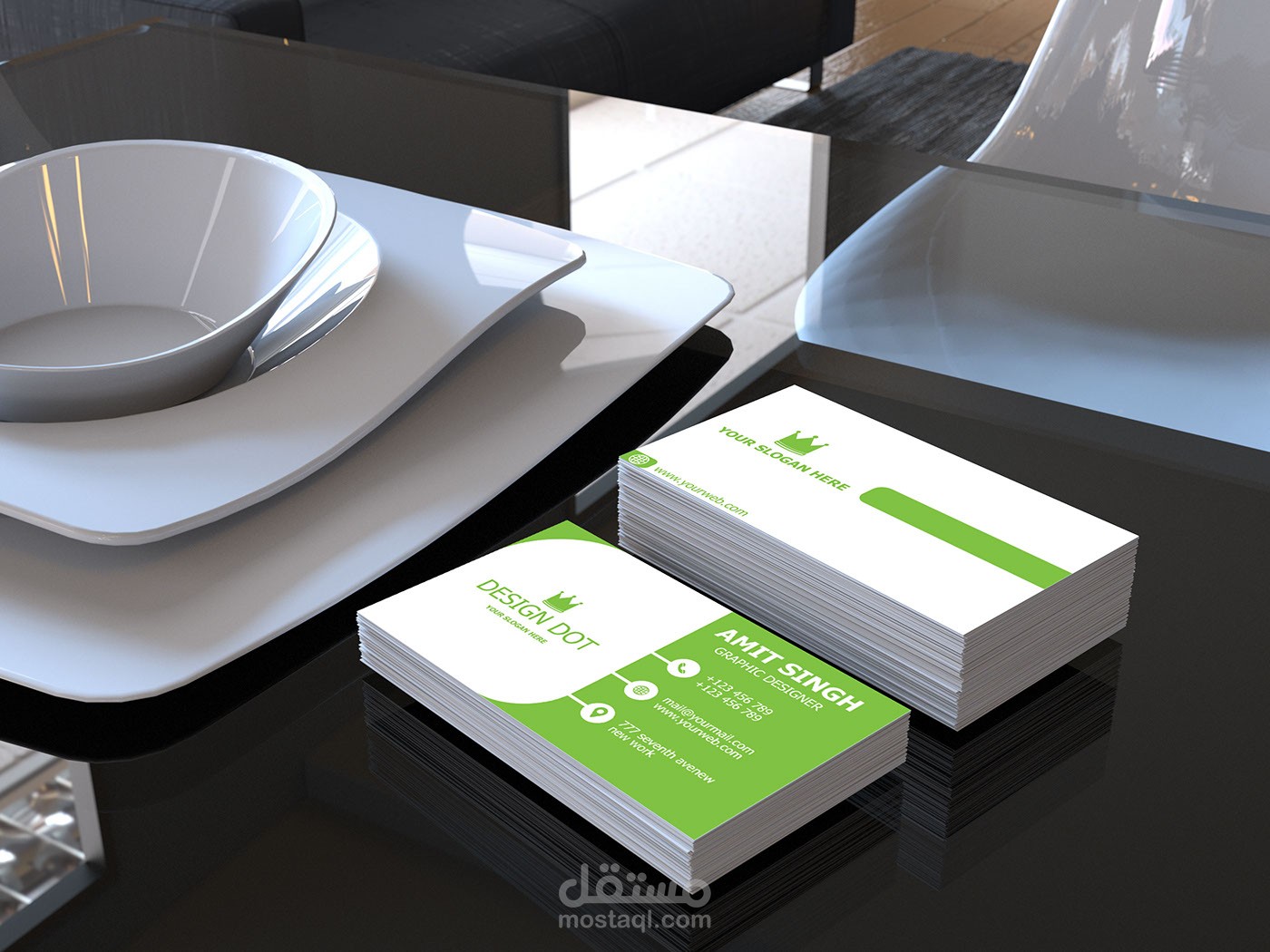 تصميم بطاقة العمل - business cards