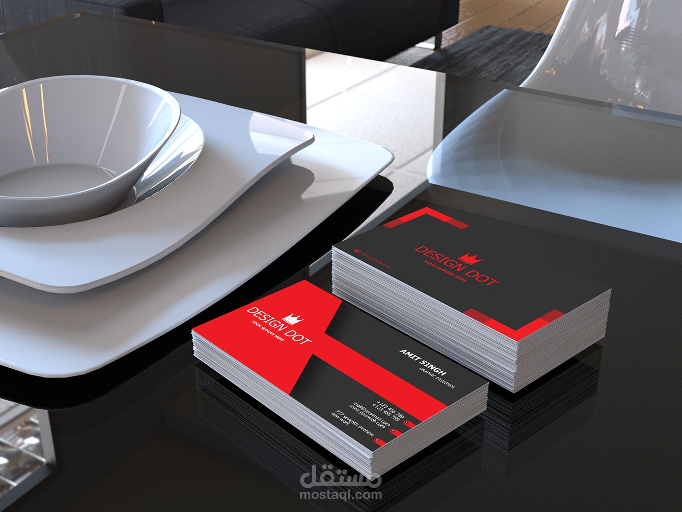 تصميم بطاقة العمل - business cards