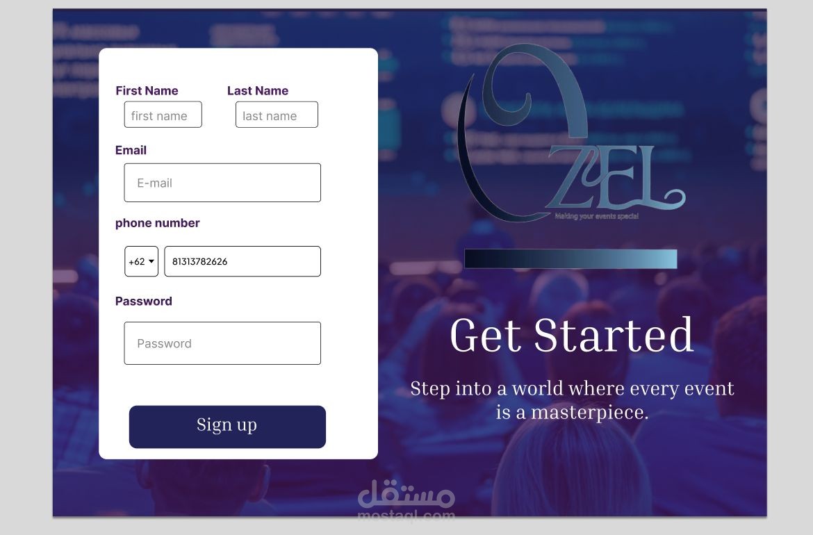 Ozel website for events management