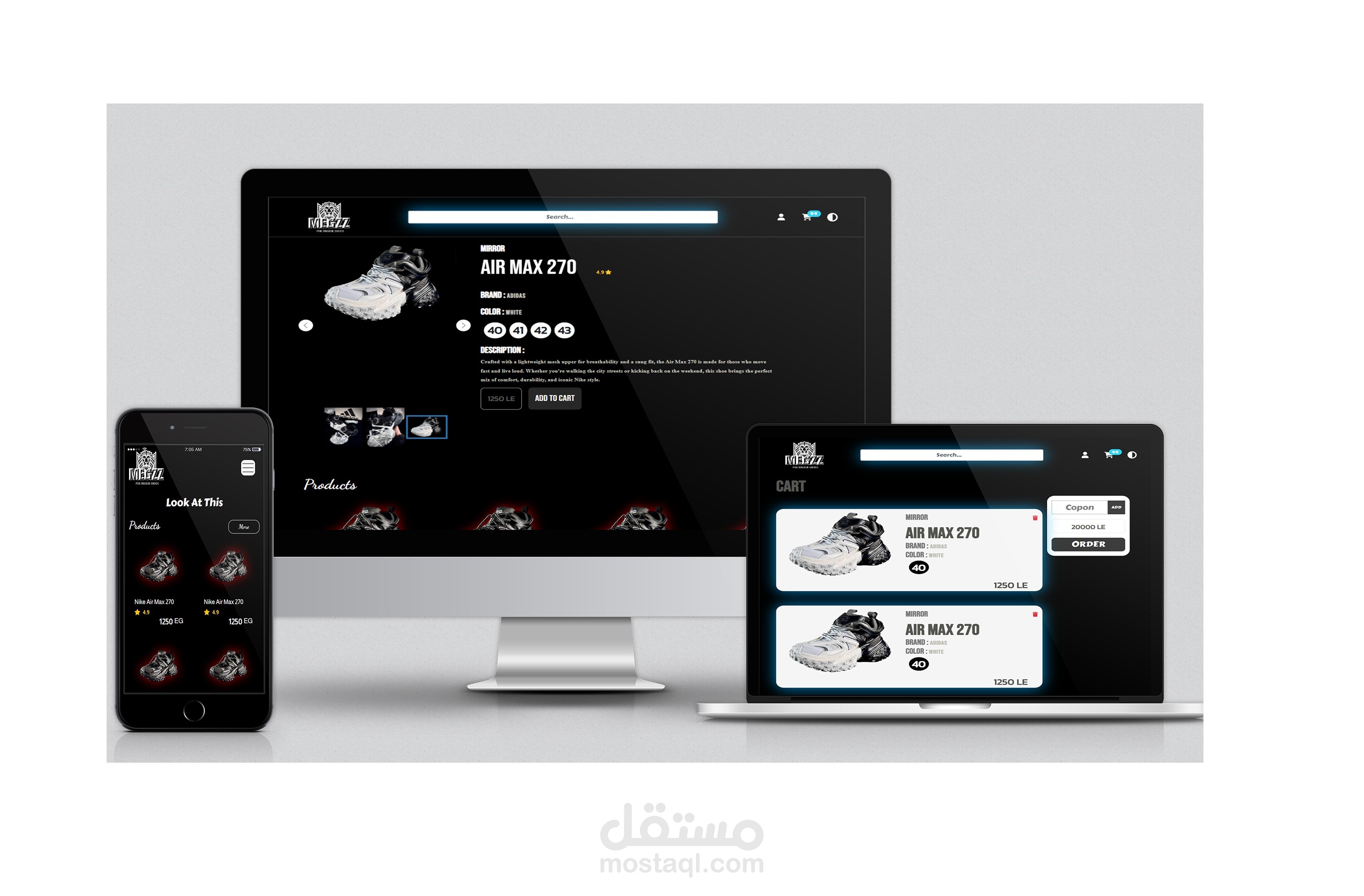 موقع E-Commerce احترافي وسريع بـ ReactJS وTailwind CSS
