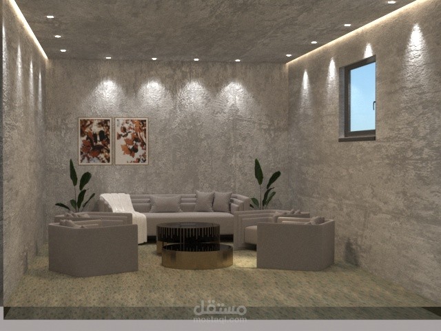 تصميم غرفة معيشة 3D عن طريق 3ds max