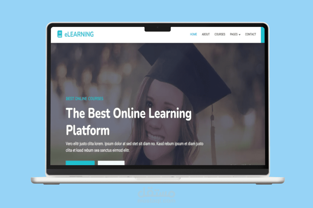 تصميم وتطوير موقع لبيع الكورسات اون لاين (موقع تعليمي)