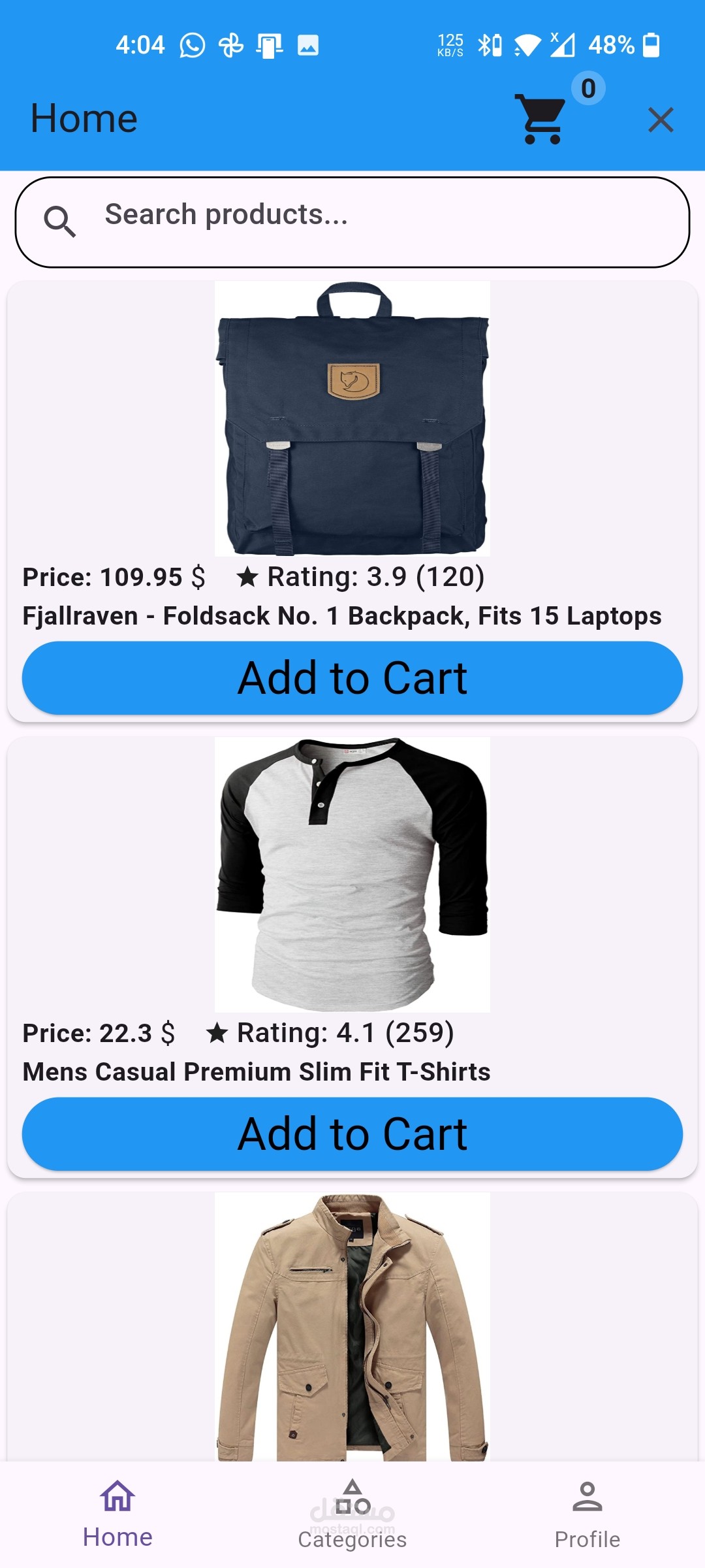 Shopping App with Firebase Backend