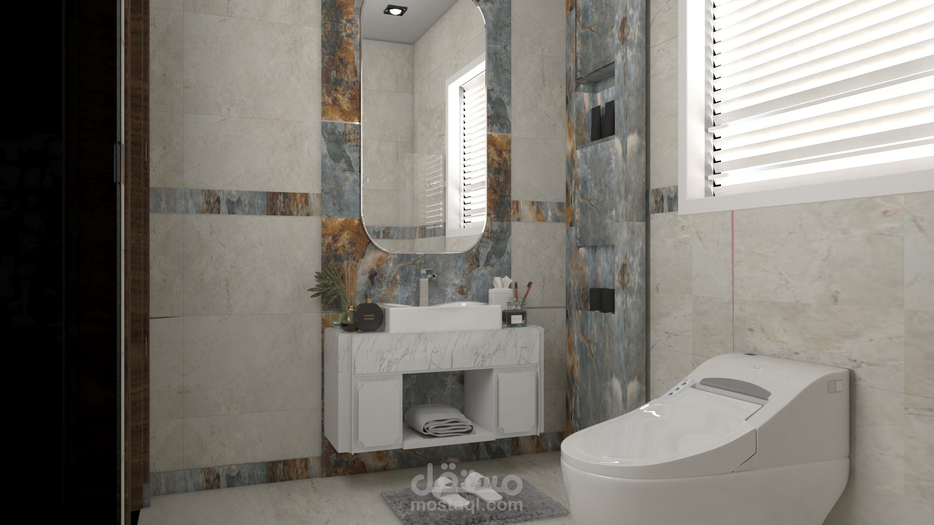 تصميم حمام 3D