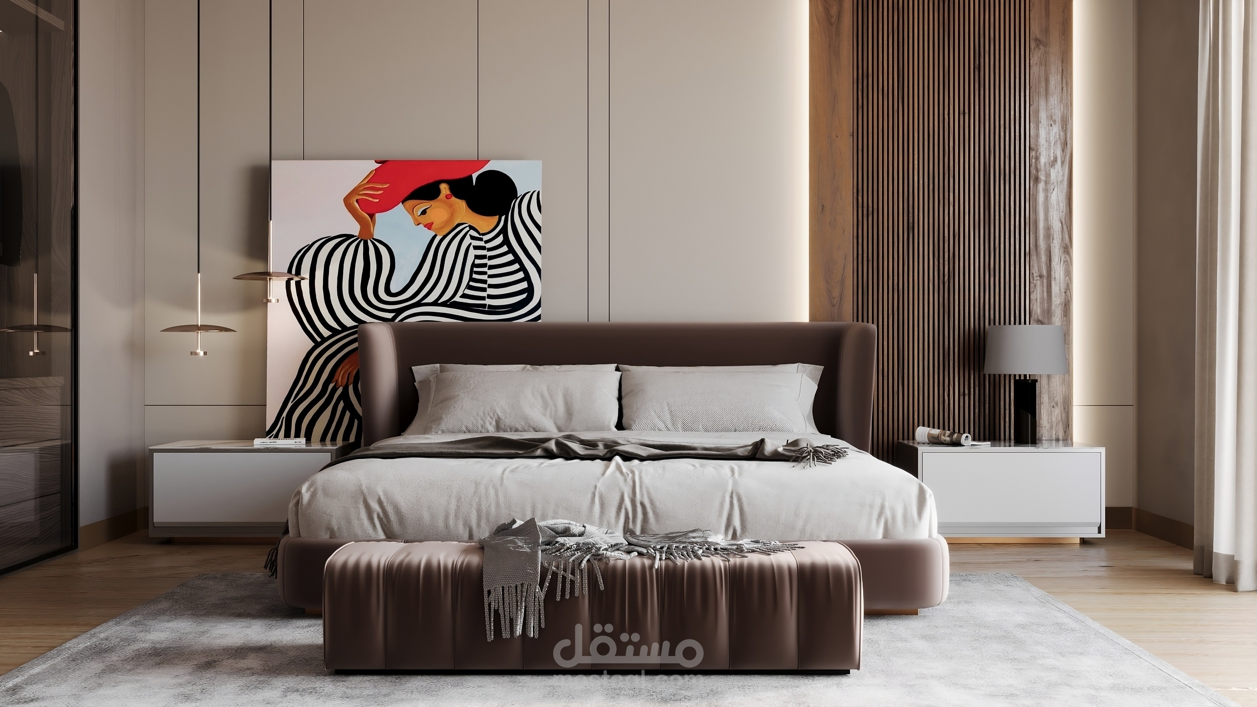 Modern master bedroom