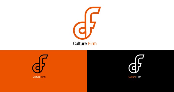 minimalistic logo CF