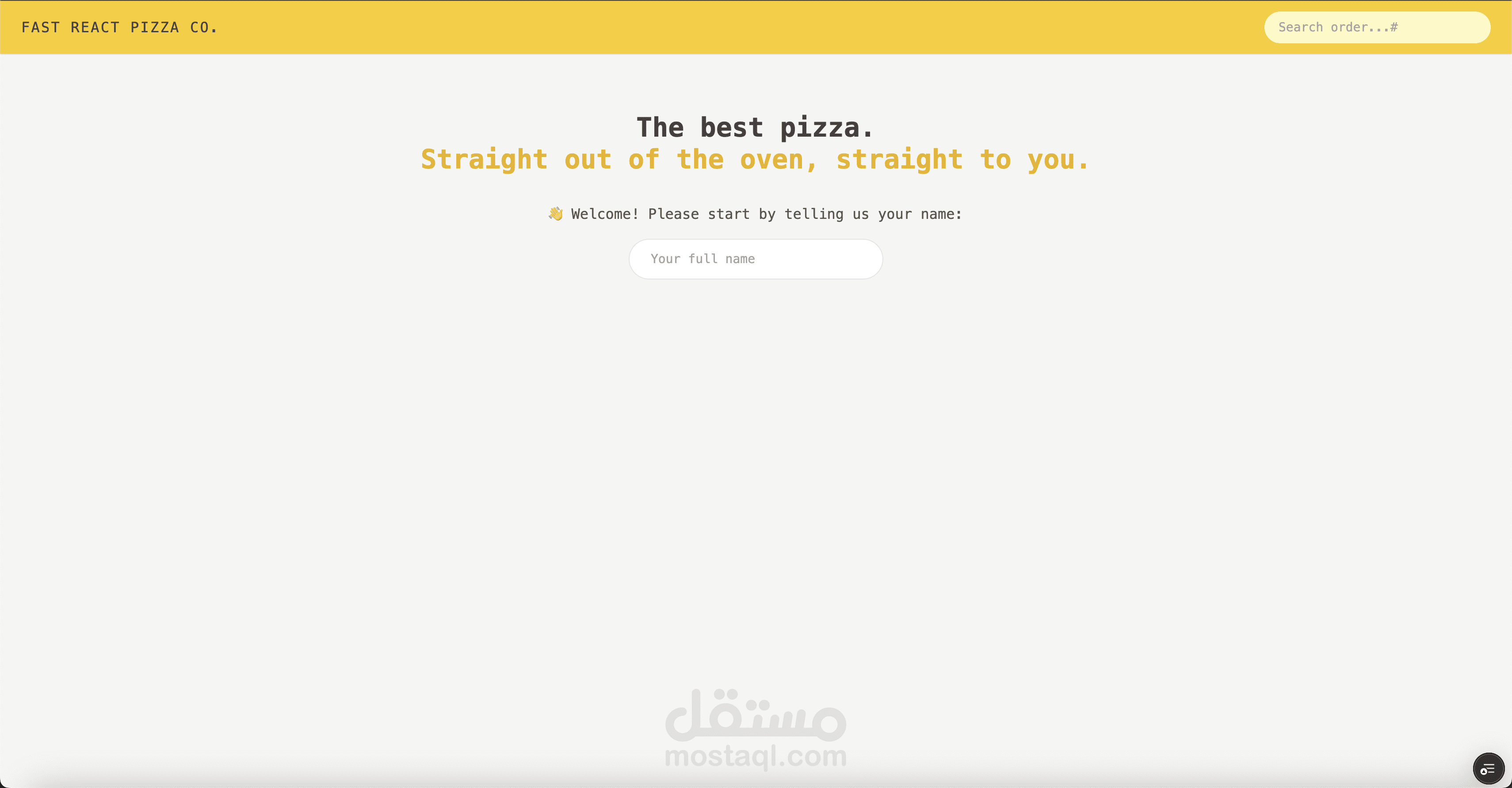 Fast React Pizza – Online Ordering System
