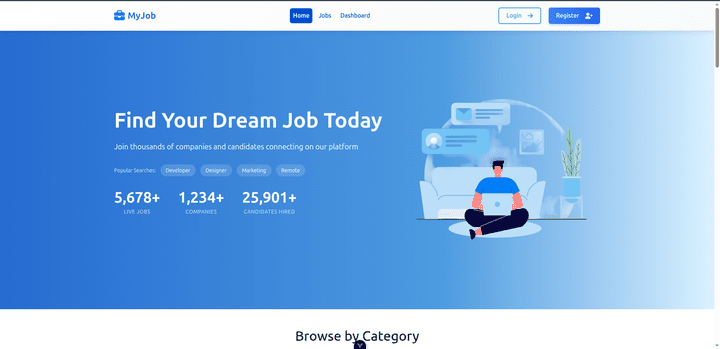 منصة توظيف متكاملة باستخدام Laravel وVue.js