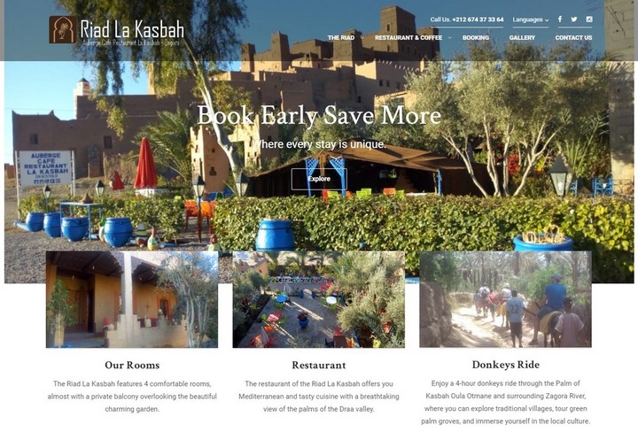 Riad La Kasbah Website Development