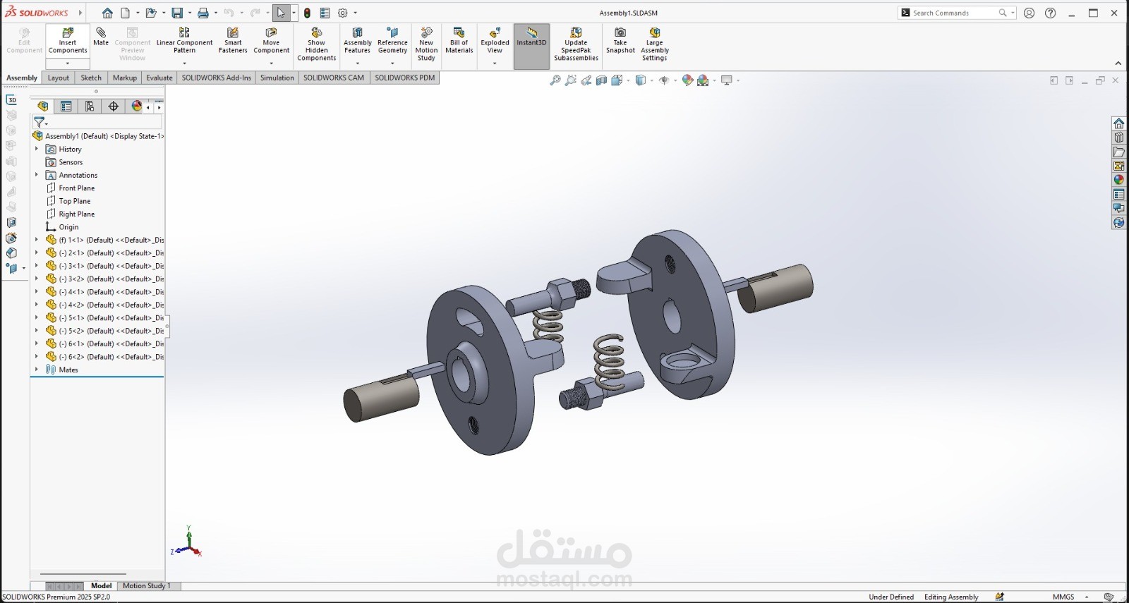 تصميم وتجميع "وصلة مرنة" على SolidWorks باستخدام Treehouse