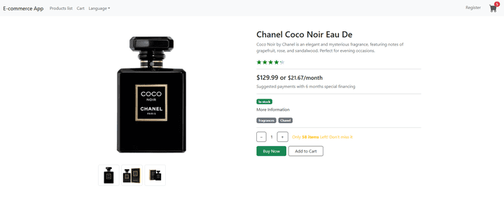 E-commerce React App