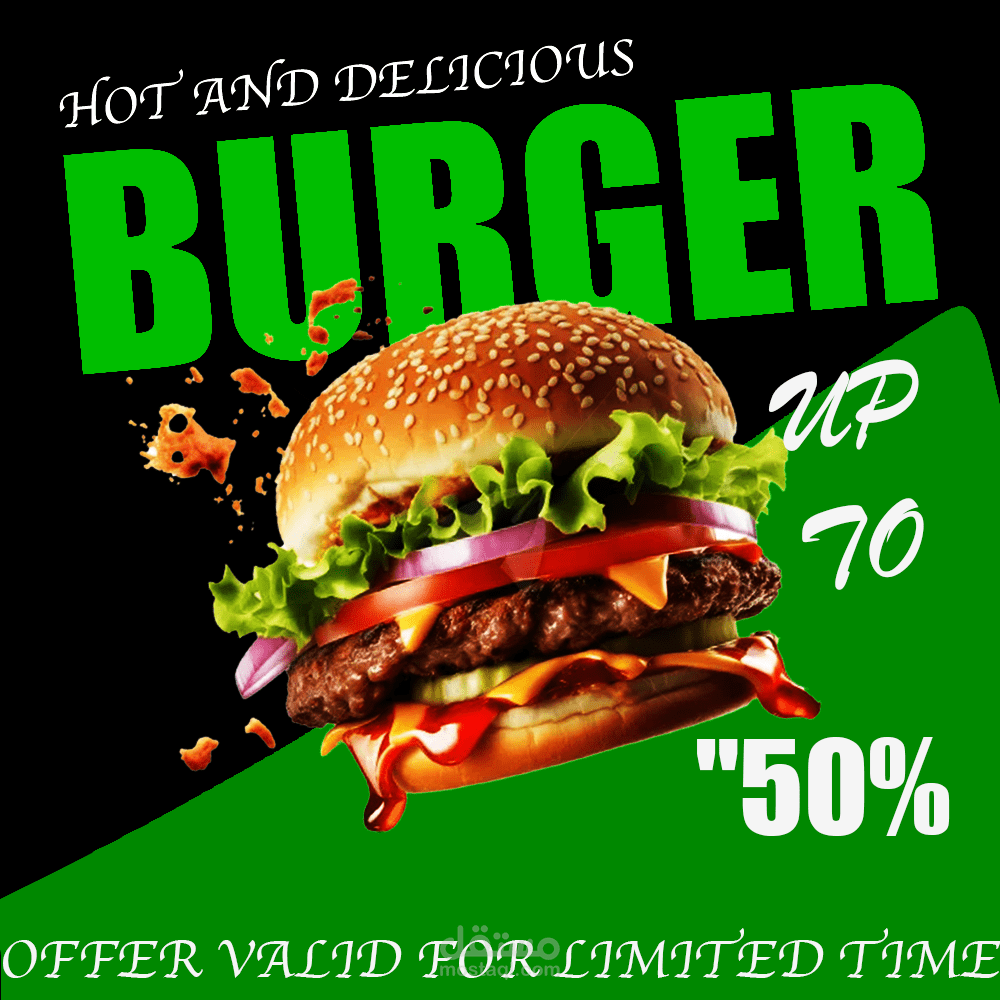 اعلان خصم ل Burger