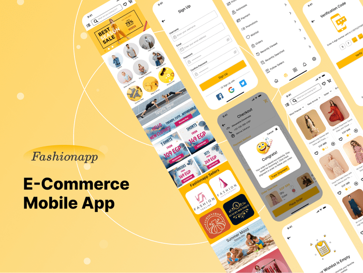 تصميم تطبيق تجارة الكترونية E-Commerce