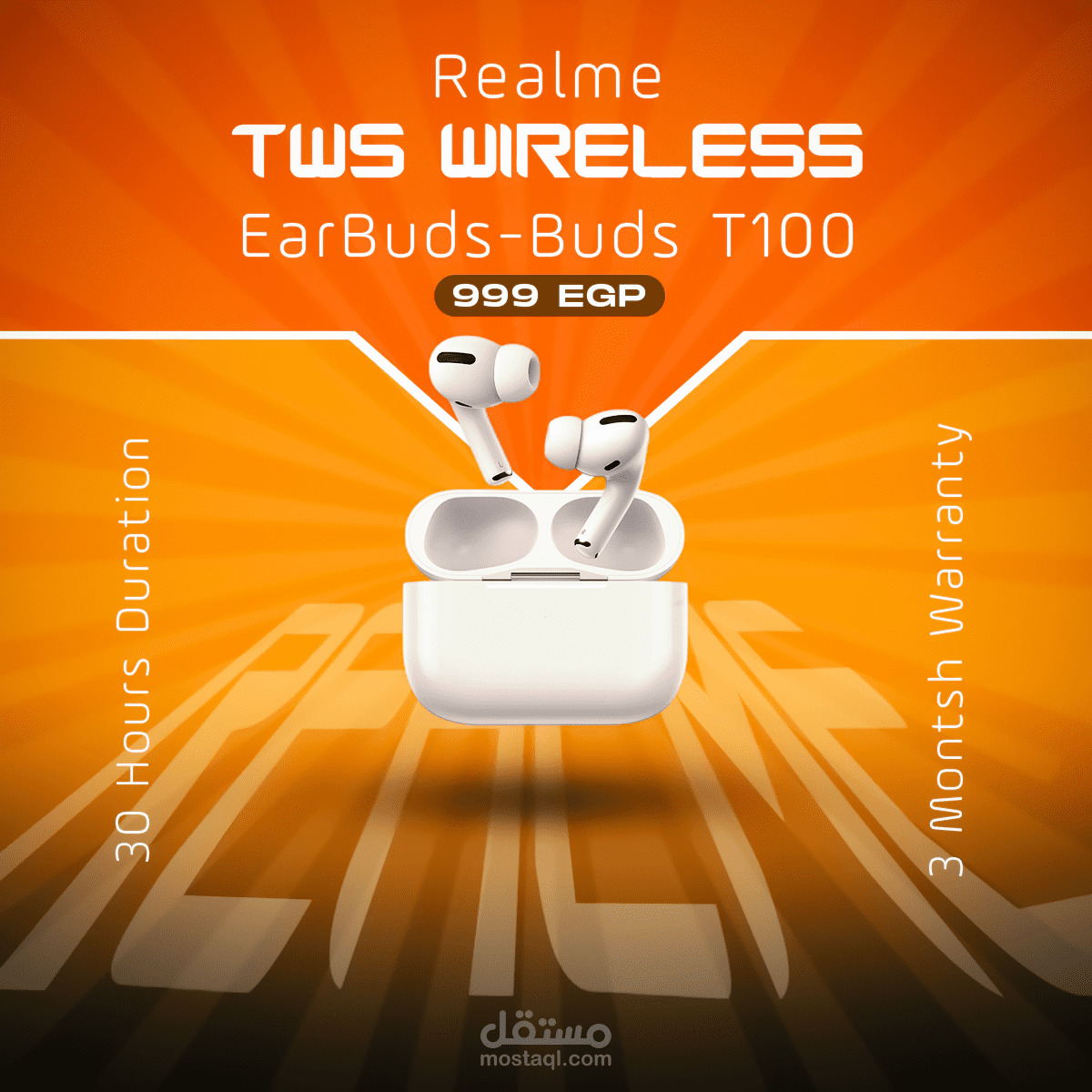 Realme TWS Buds T100 – صوت لا يُقاوَم بسعر مذهل!