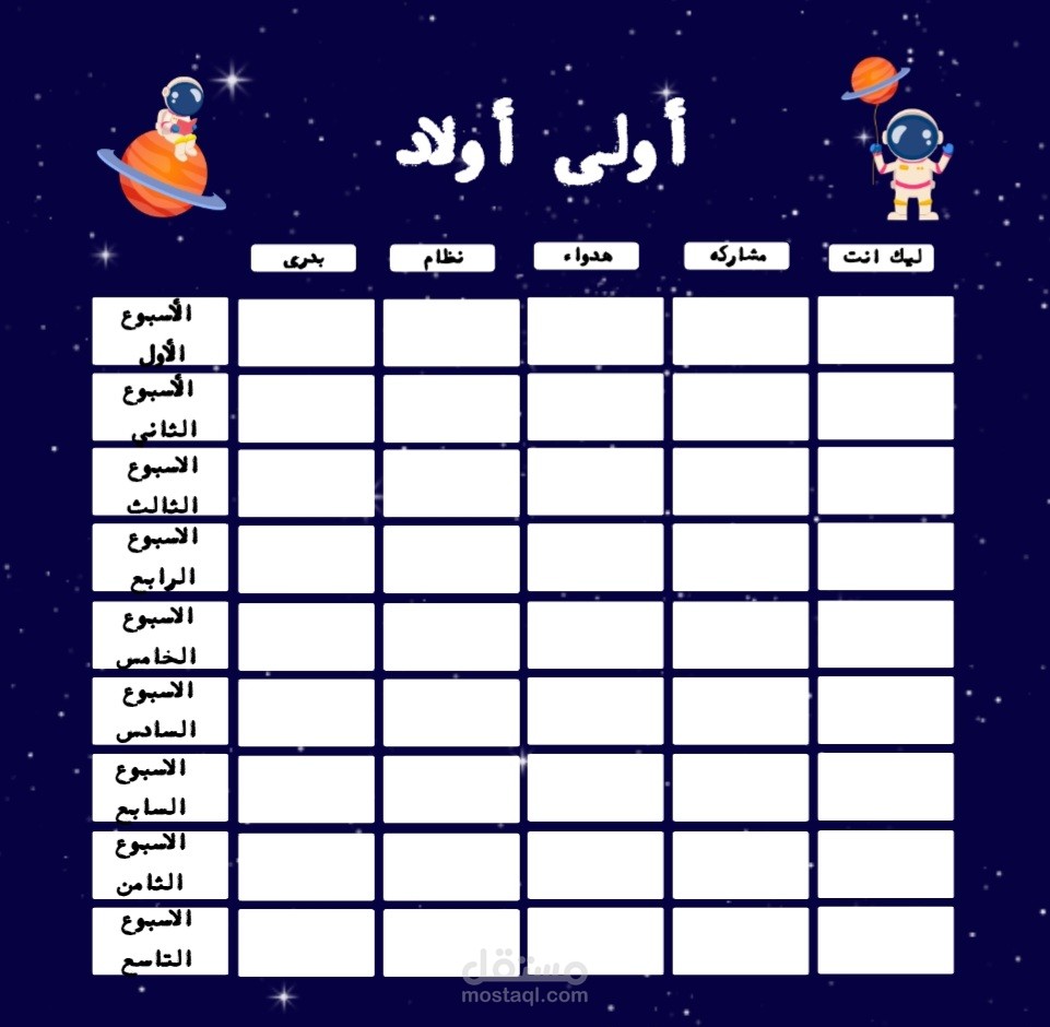 جدول تقييم