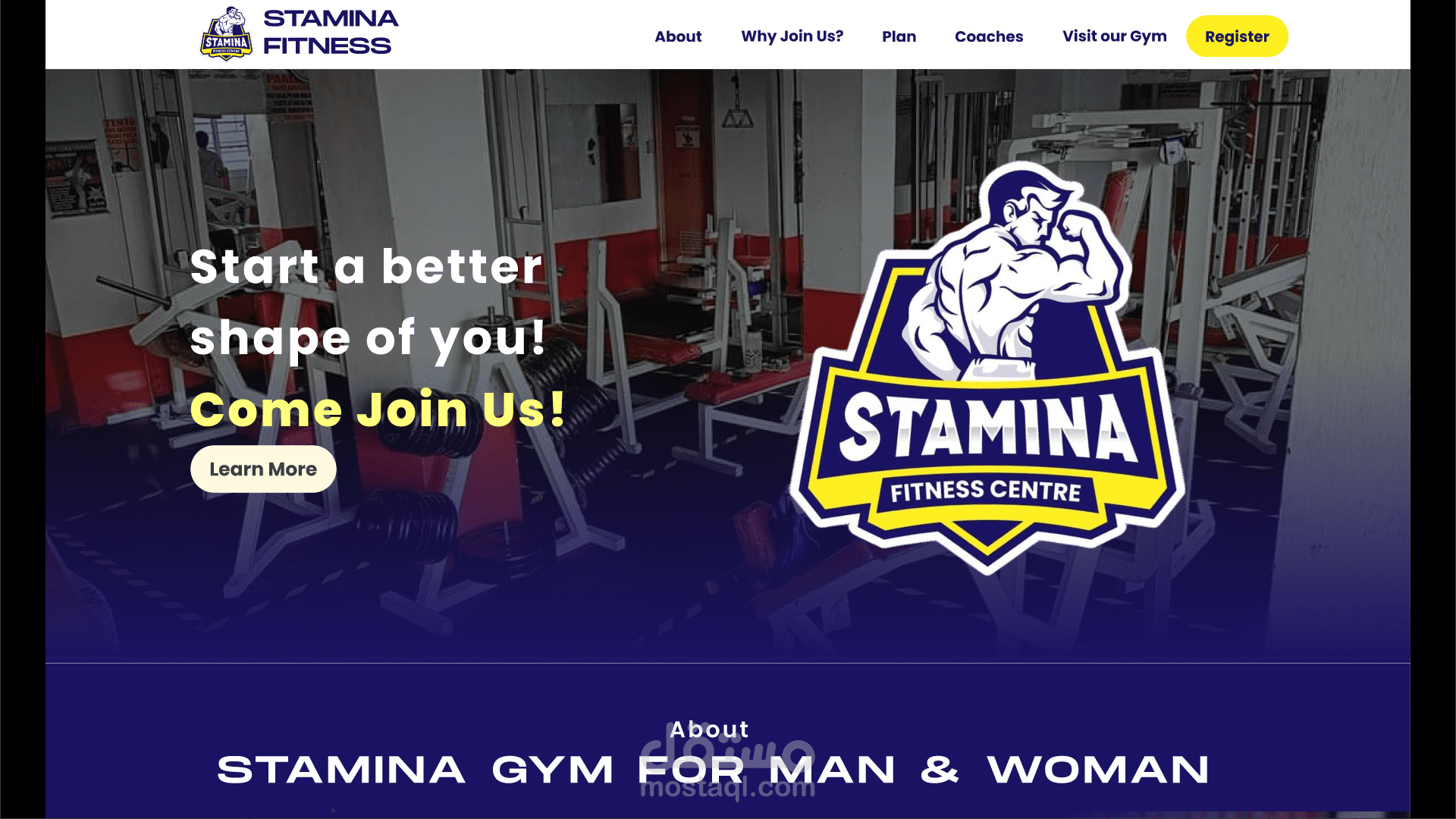 تصميم واجهة تطبيق جيم (Gym Staff Only) – موبايل وديسكتوب