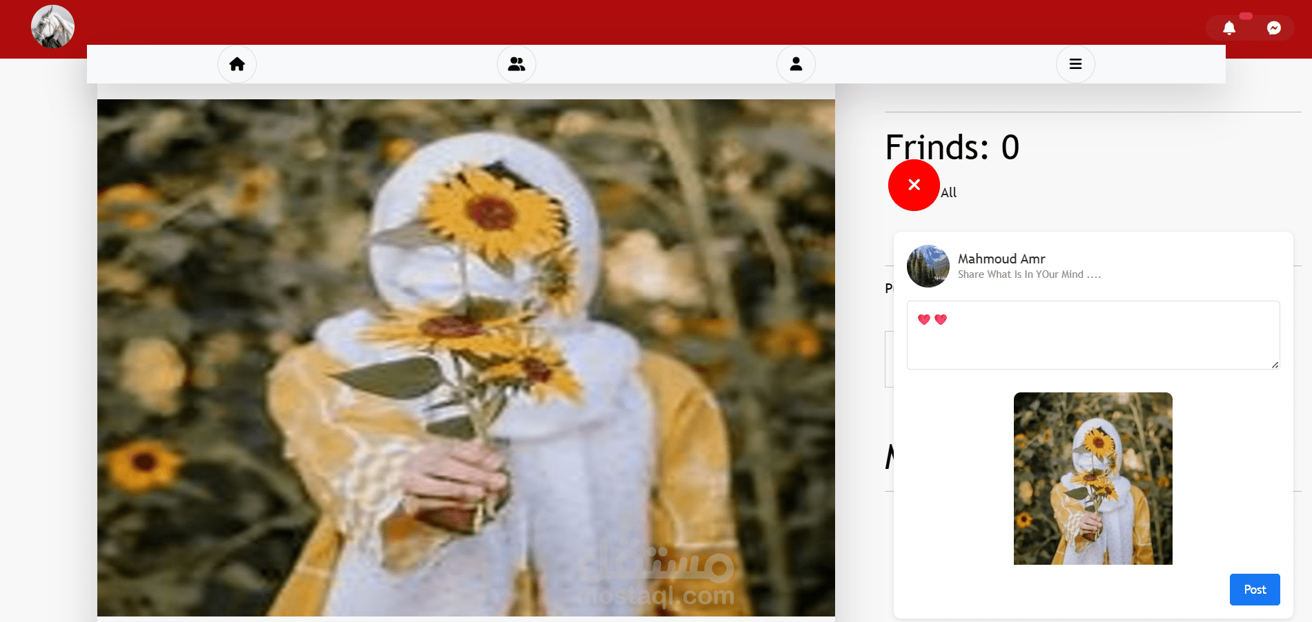موقع سوشيال ميديا متكامل بتقنيات حديثة (Angular + Firebase)