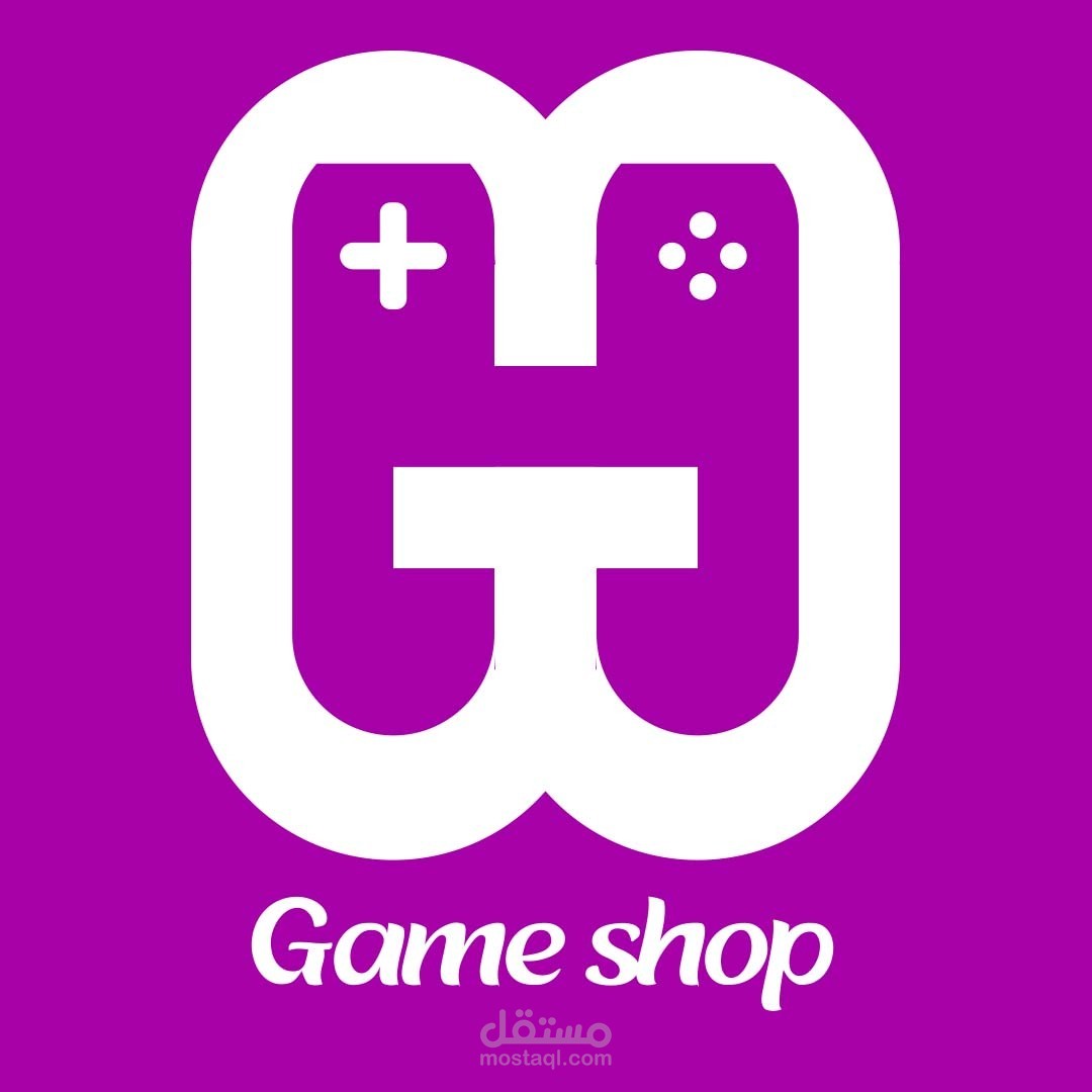 لوجو متجر اللعاب الكتروني باسم Game shop