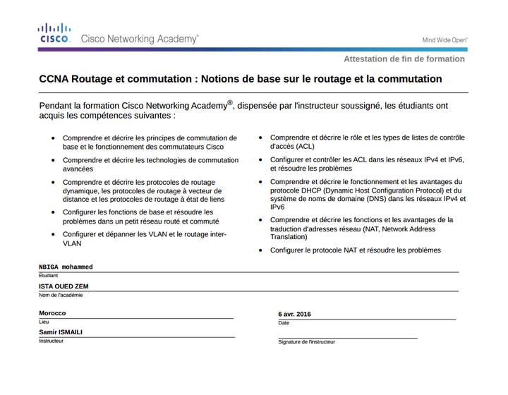 CCNA Routage et commutation : Notion De Base sur le Routage et la commutation