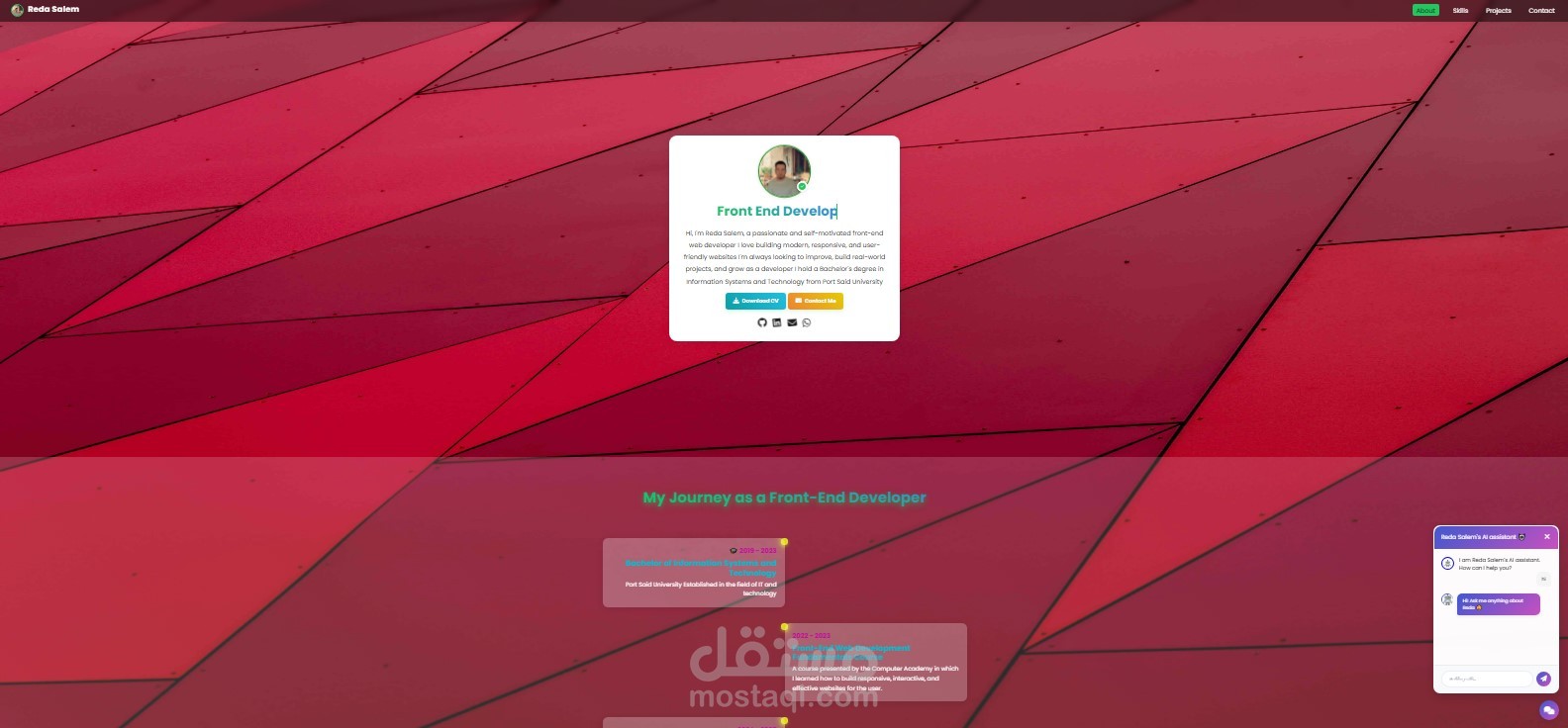 موقع شخصى  (porfolio)