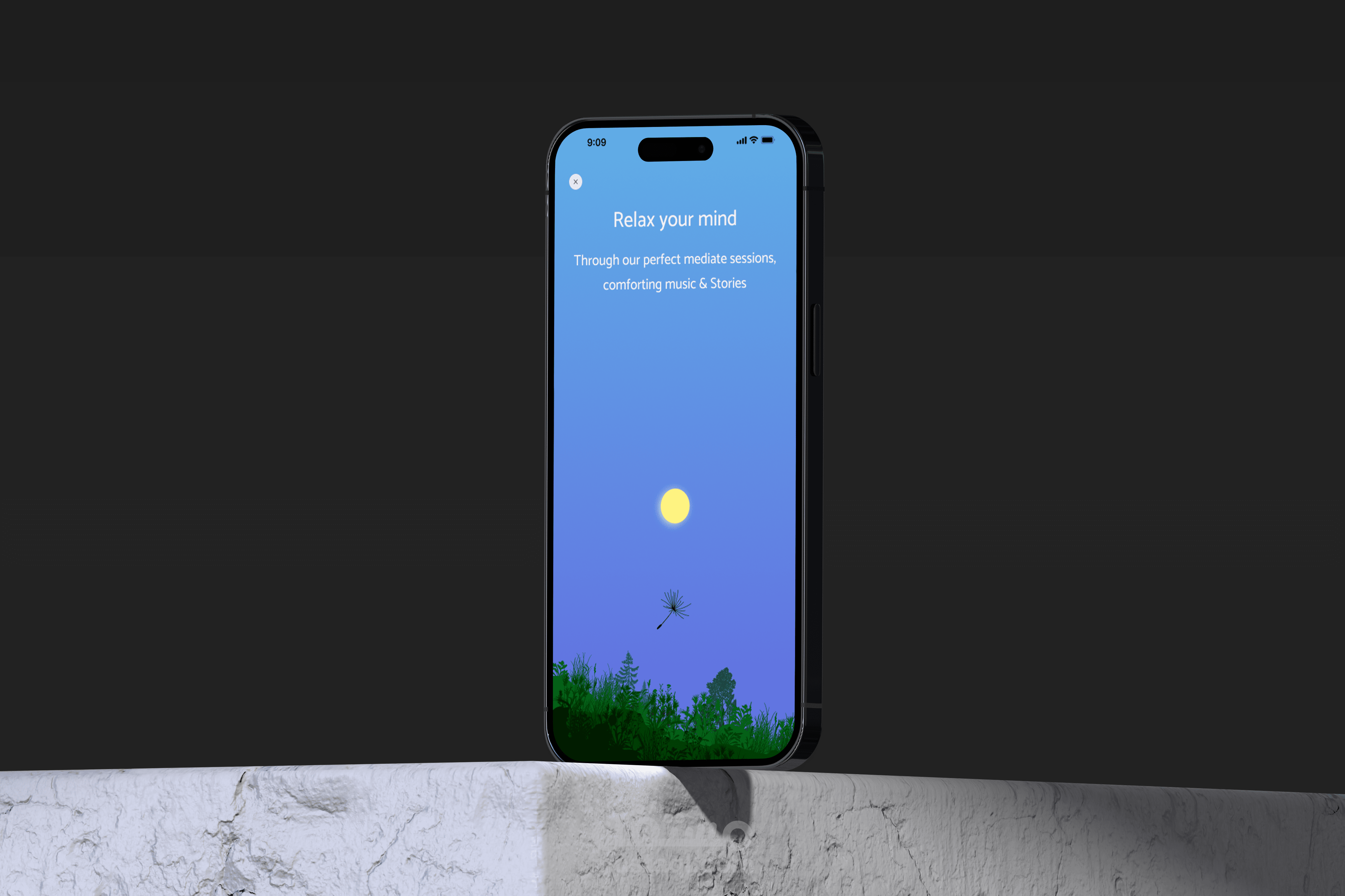 "Immersive Onboarding UI/UX for a Relaxation App"