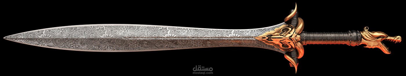 METAL SHADER STUDY - WITH VRAY - CGI SWORD