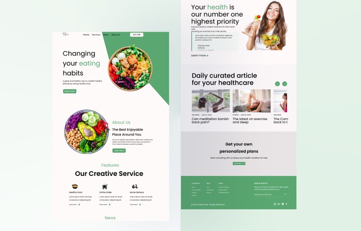 Healthy Food-Landing Page