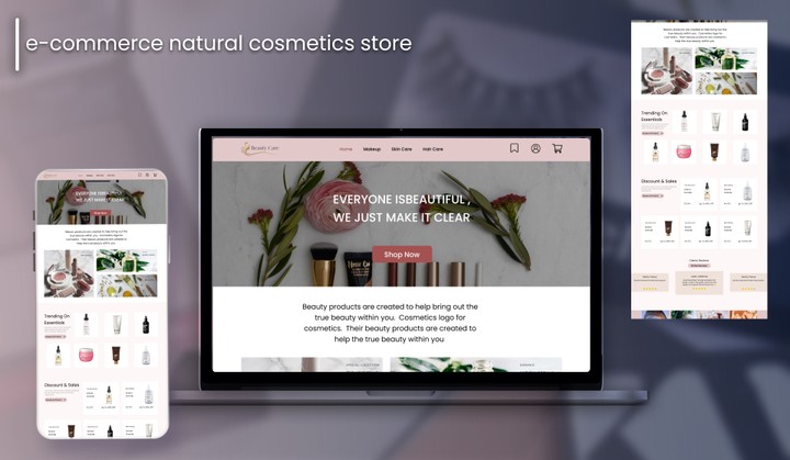 E-commerce natural cosmetics store