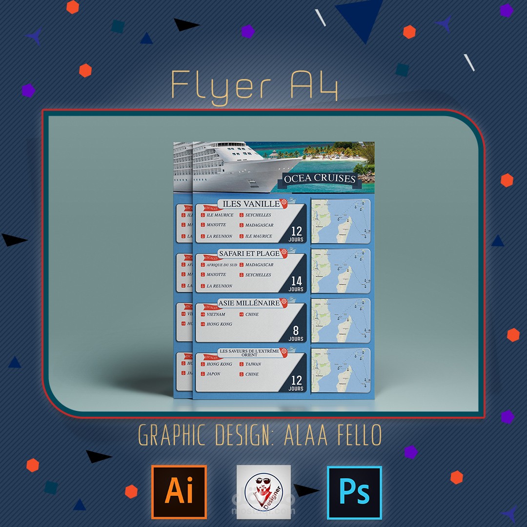 تصميم فلاير احترافي لشركه بواخر سياحيه