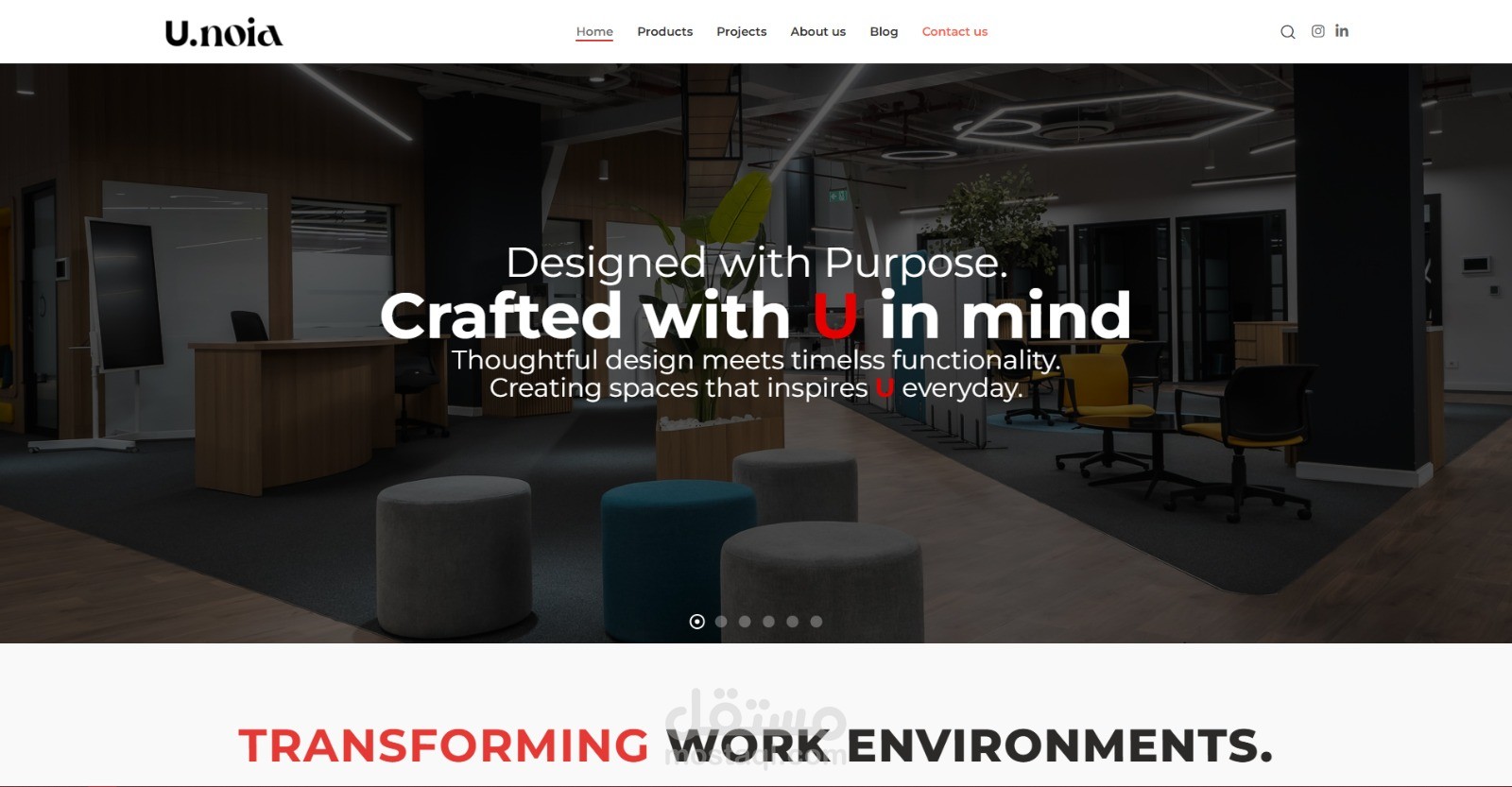 Unoia Office Furniture – موقع ووردبريس احترافي لشركة أثاث مكتبي