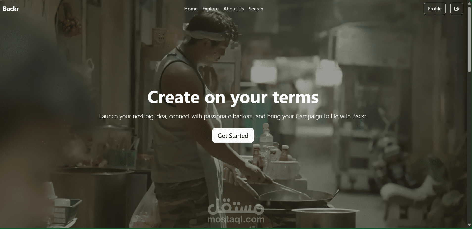 Backr - Crowd Funding Web Application