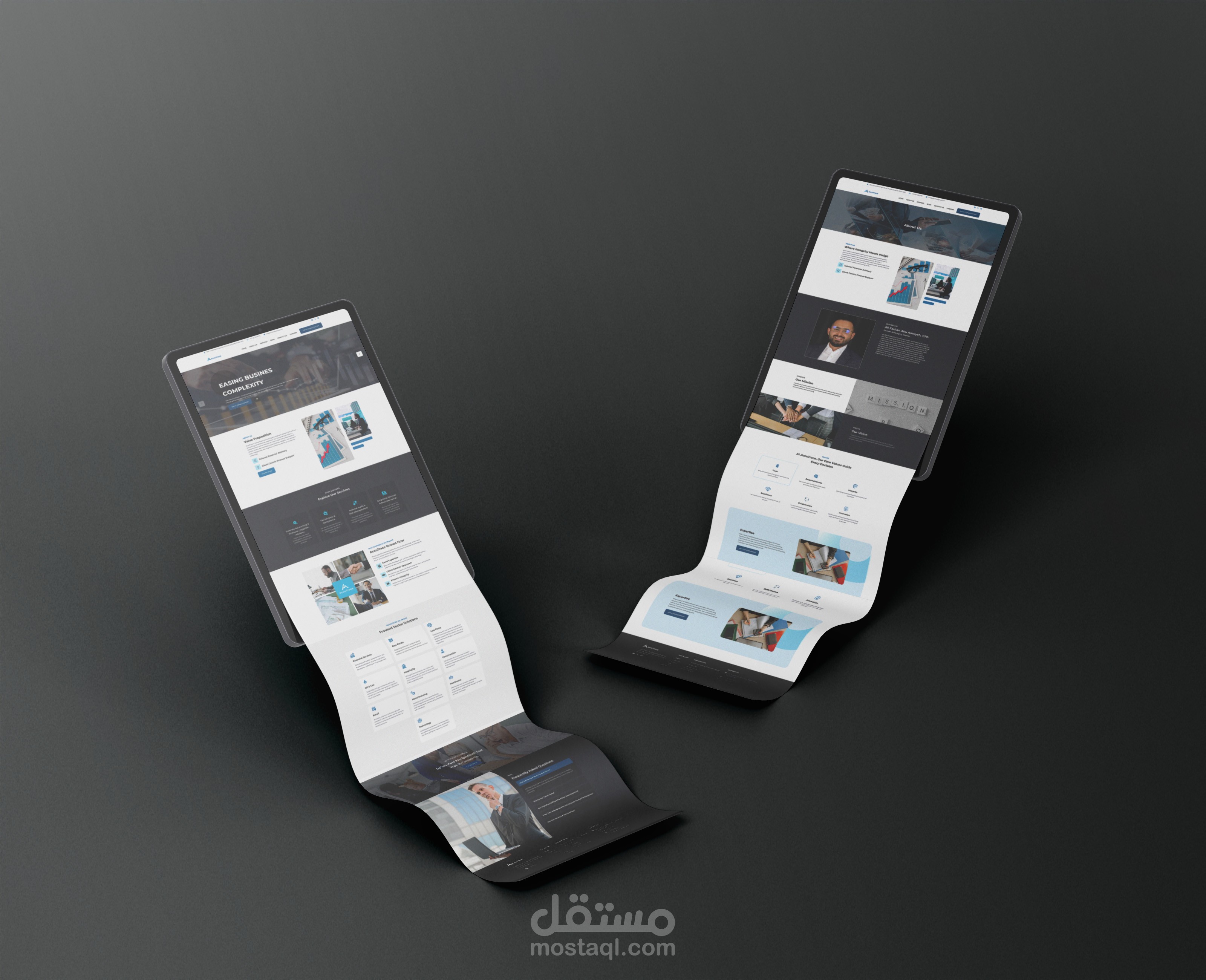 Accutrace website design ui ux