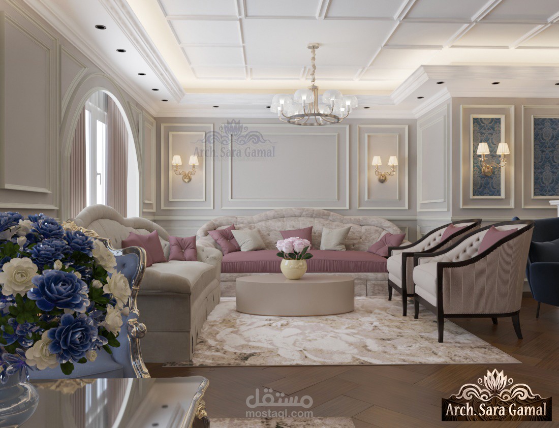 Reception Area Design - Classic Style