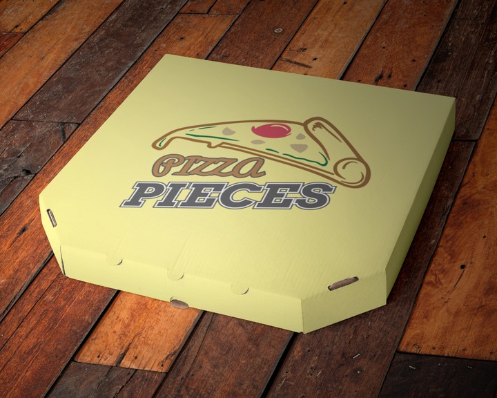 شعار إحترافي بجودة عالية لمحل بيع قطع بيتزا