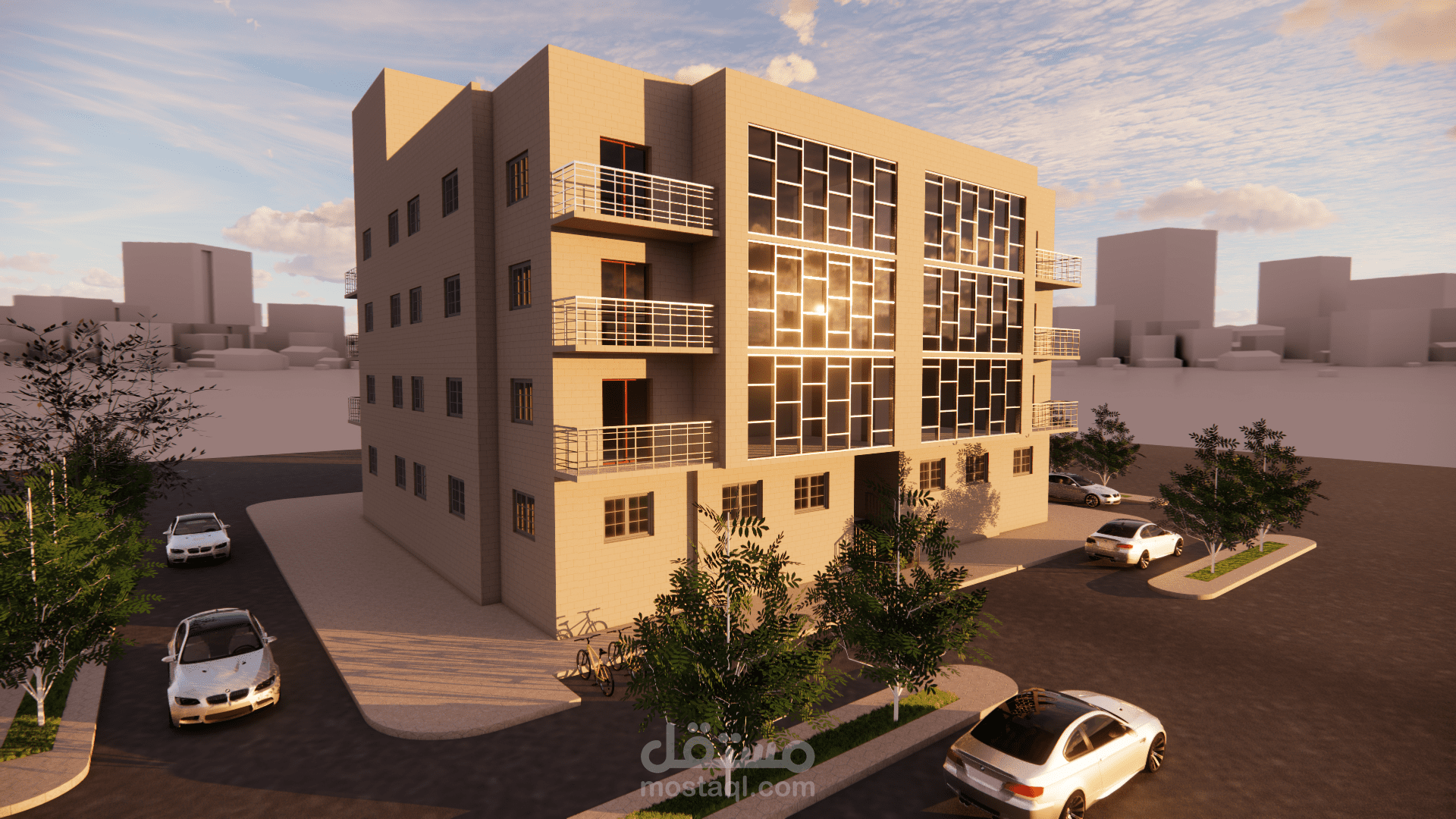 Design of a Residential Building – 5 Floors | 3D Modeling and Realistic
