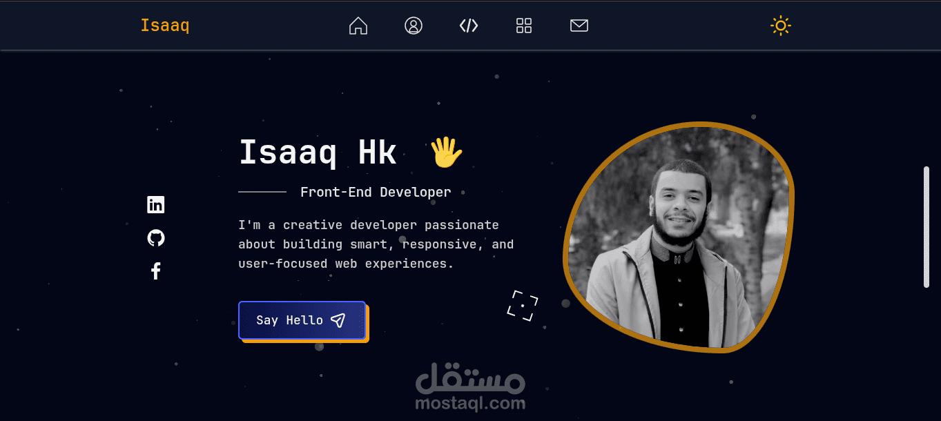 تصميم وتطوير موقع بورتفوليو الشخصي