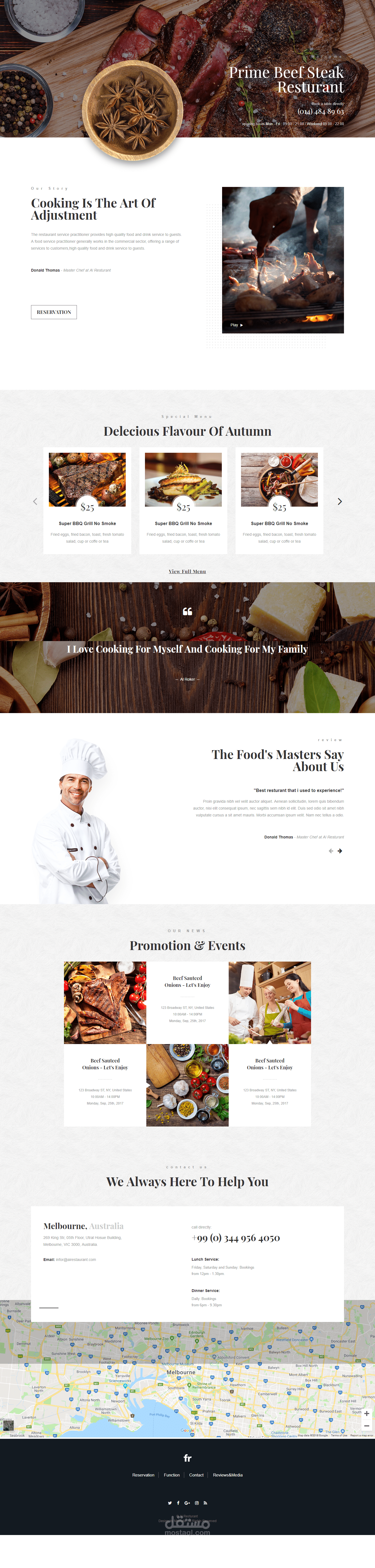 resturant homepage