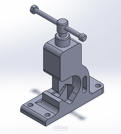 تصميم موديل ثلاثي الأبعاد لـ Pipe Vice باستخدام SolidWorks