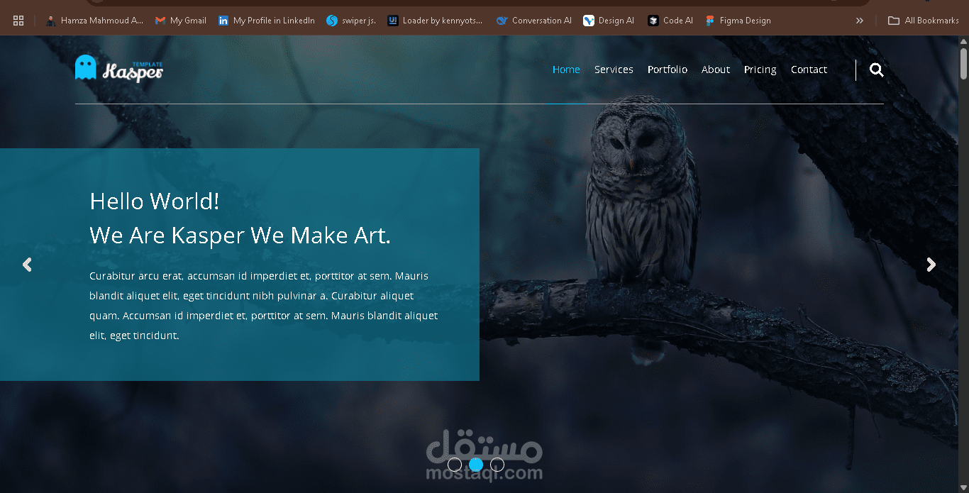 تصميم وتطوير موقع لشركة - Kasper Website