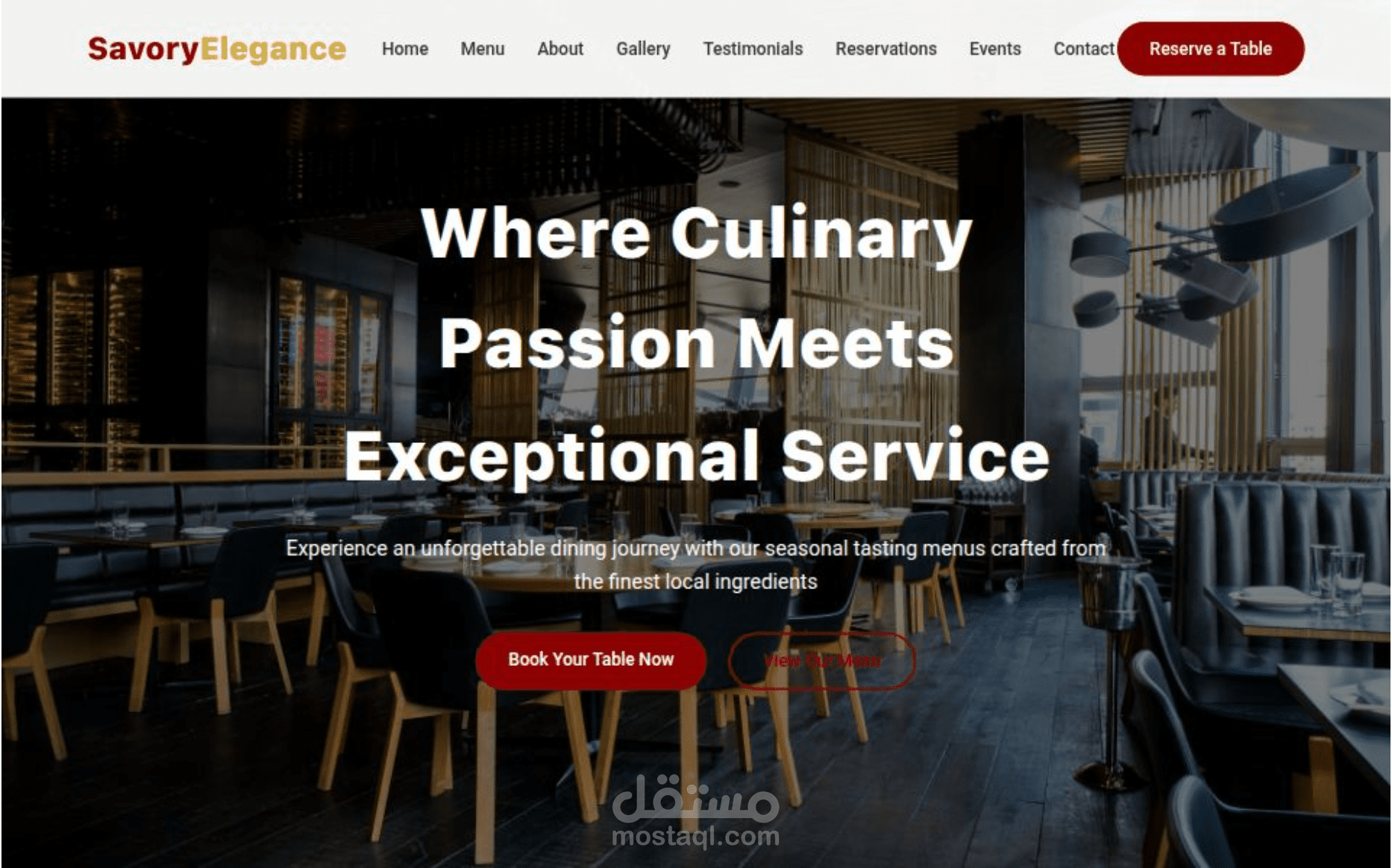 SavoryElegance - Restaurant Website