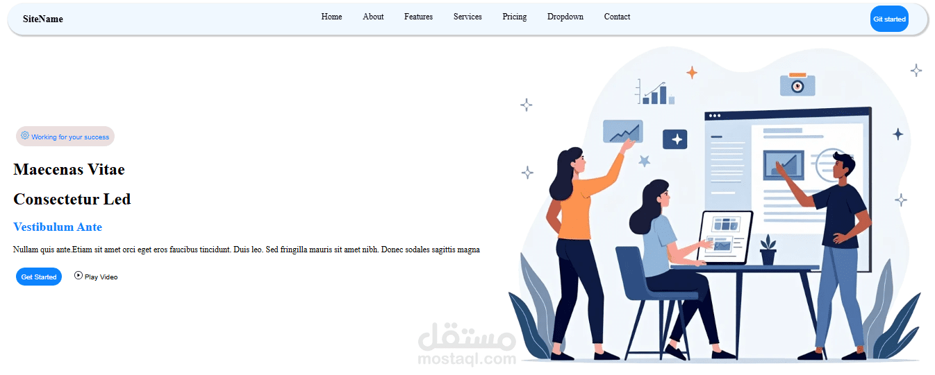 تصميم صفحه باستخدام css و html