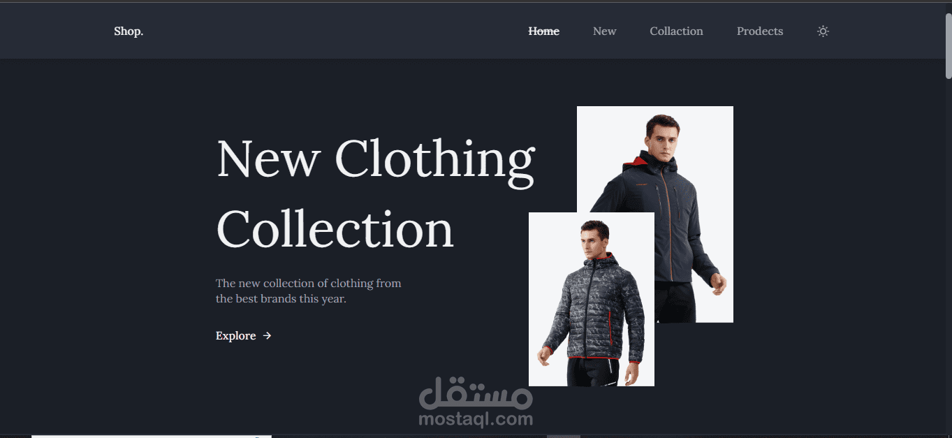 Clothing Landing Page