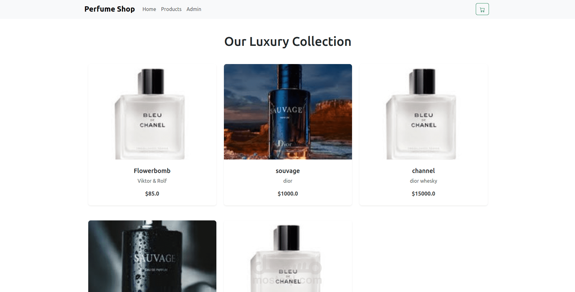 Perfume Shop website