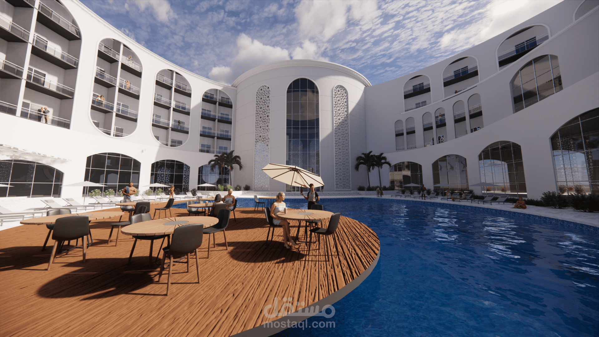Hotel with Islamic style