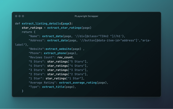 Python Google maps scrapper